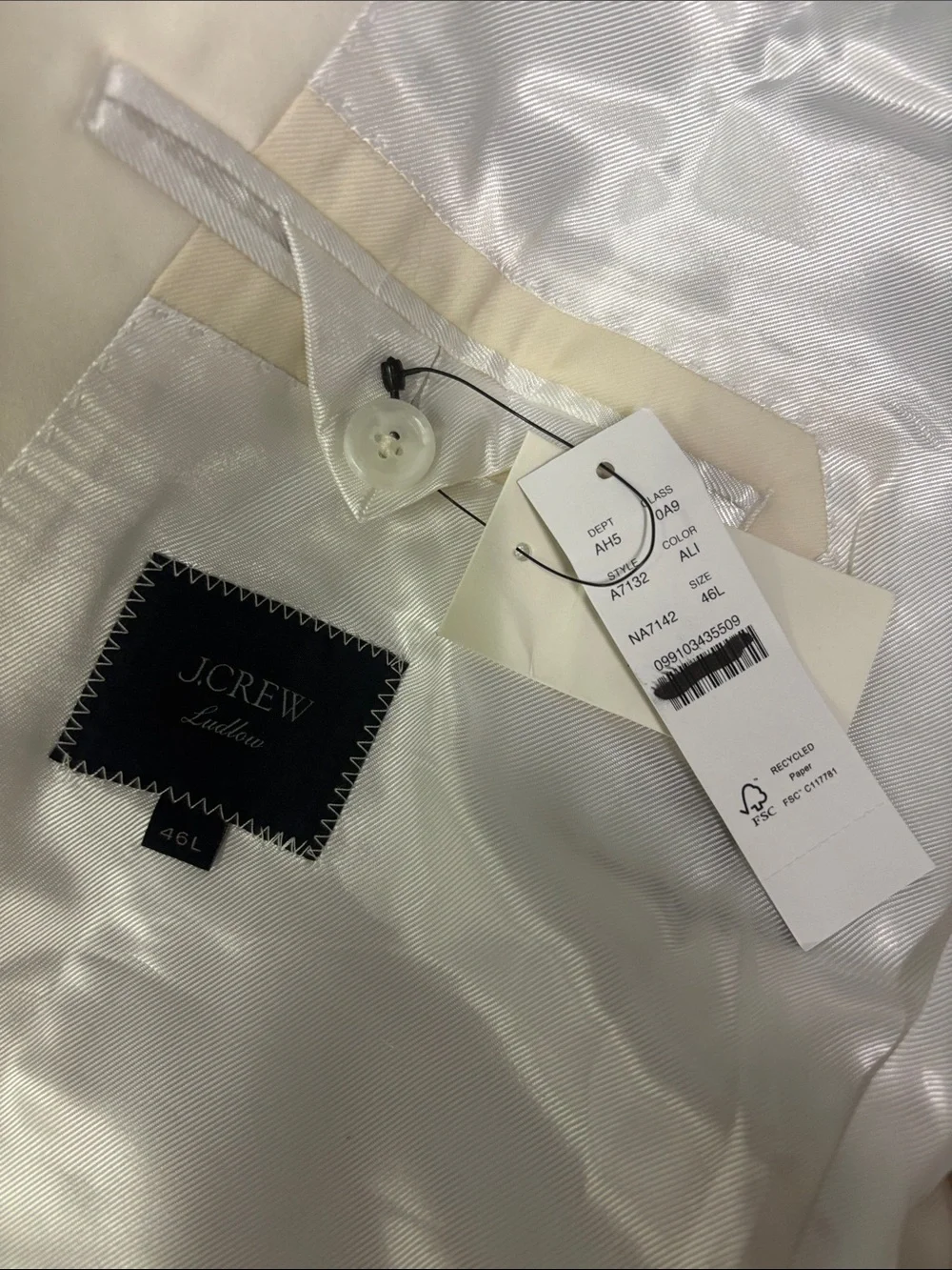 J Crew Ludlow Slim-fit dinner jacket in Italian wool A7132